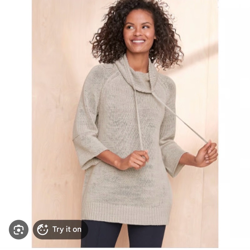 Garnet Hill Linen Blend Tunic sweater